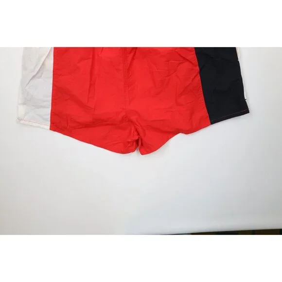Deadstock Vintage 90s Streetwear Mens XL Sailing Color Block Lined Shorts Trunks